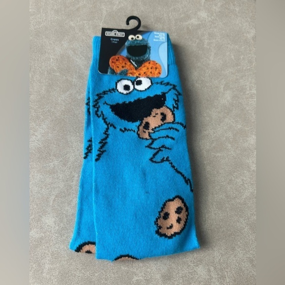 ✨NEW Blue Cookie Monster Character Women's Socks
